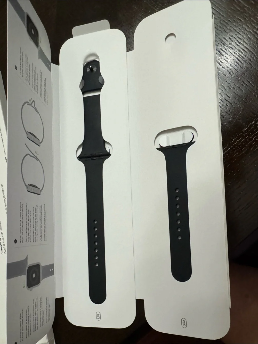 Apple Black Sport Watch Band both Sm & Lg 44MM